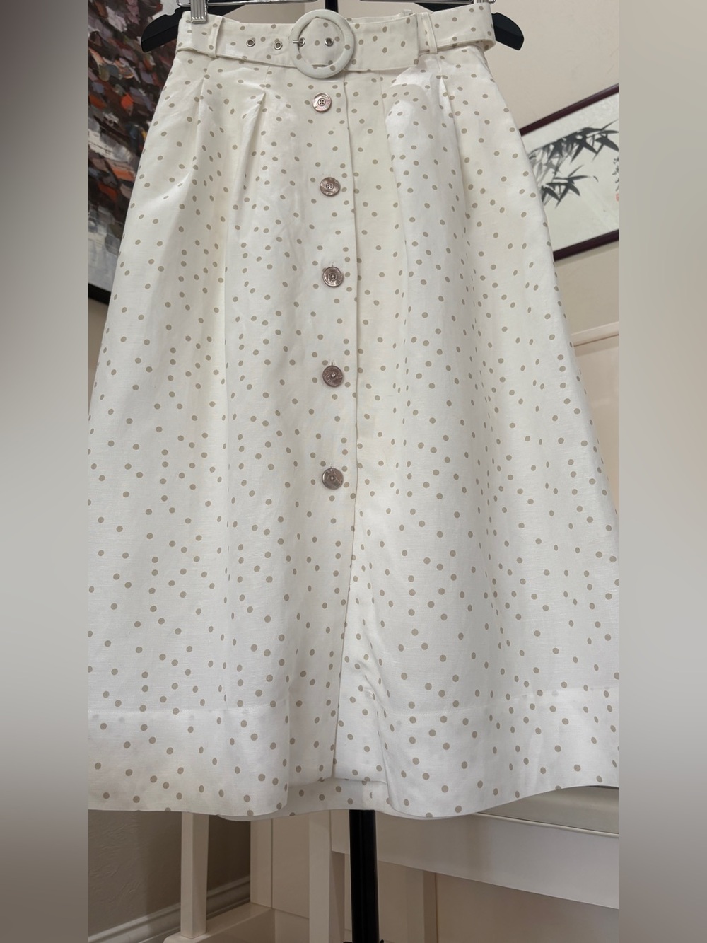 Rebecca Vallance Polka dot midi skirt